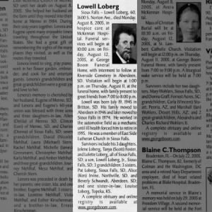 Obituary for Lowell Loberg